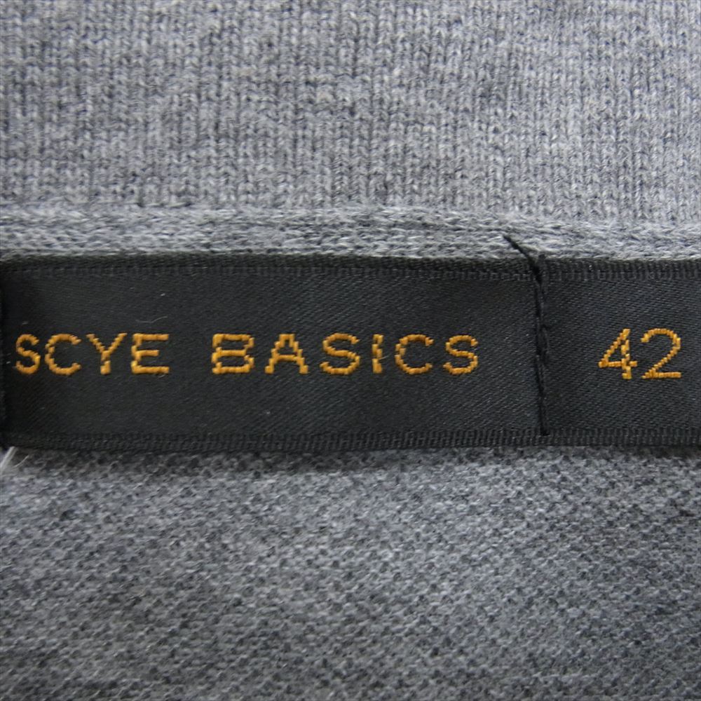 Scye サイ 5121-21700 Cotton Pique Polo Shirt コットンピケ ポロ 半袖 シャツ グレー系 42【中古】