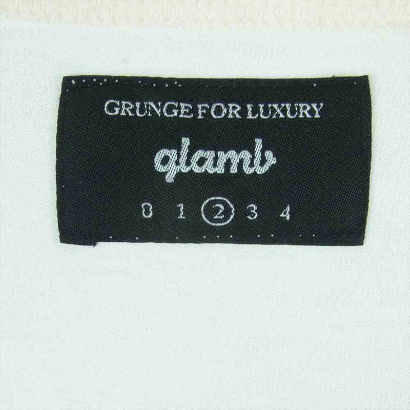 glamb グラム 17SS GB17SP CS02 ri layered CS トライ レイヤード カットソー サーマル 五分袖 Tシャツ ホワイト系 オフホワイト系 2【中古】