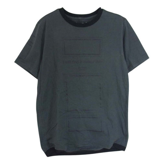 TAKAHIRO MIYASHITA The SoloIst. タカヒロミヤシタザソロイスト 0025SS16 I will find a darker day Tee プリント 半袖 Tシャツ グレー系 46【中古】