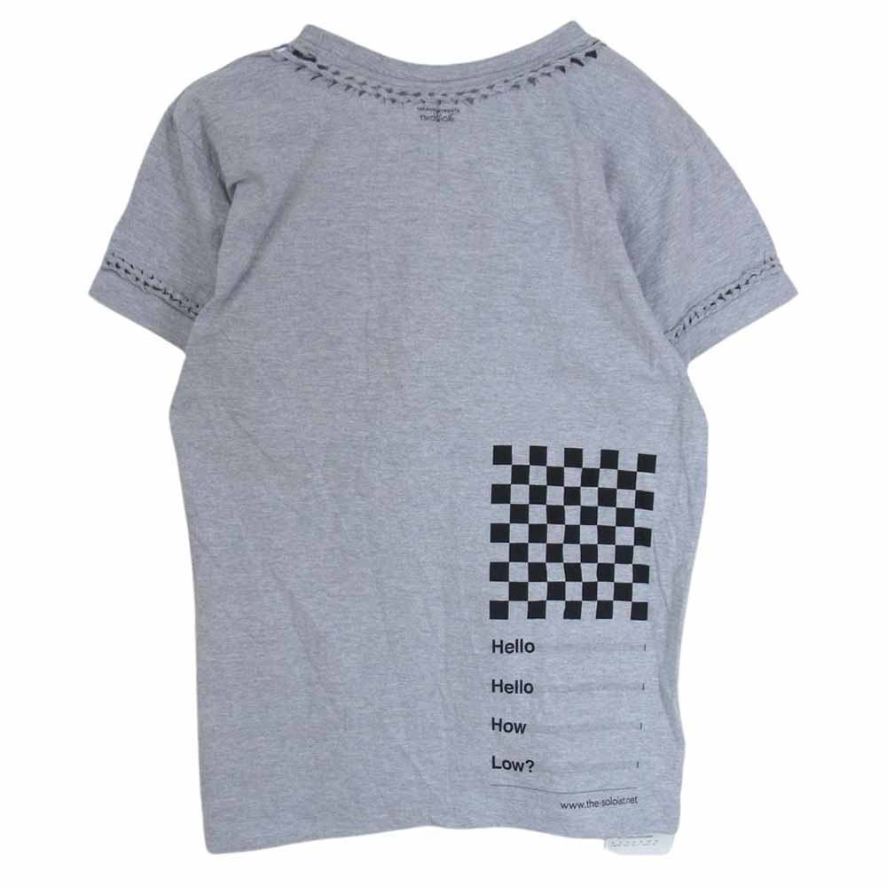 TAKAHIRO MIYASHITA The SoloIst. タカヒロミヤシタザソロイスト 初期 編み込み Vネック Tシャツ グレー系 L【中古】