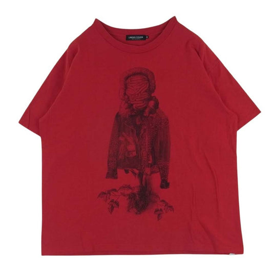 UNDERCOVER アンダーカバー BUT BEAUTIFUL期 臓物 ライダース プリント 半袖 Tシャツ レッド系 M【中古】