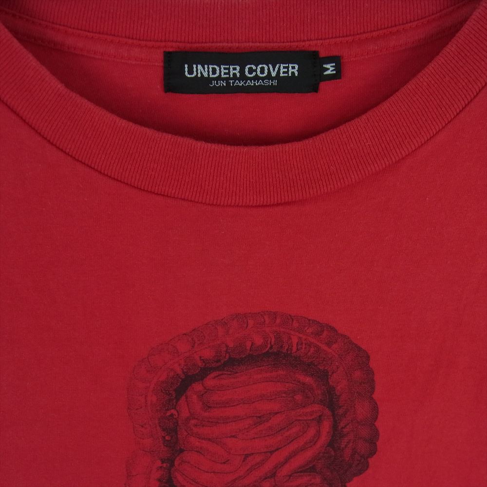 UNDERCOVER アンダーカバー BUT BEAUTIFUL期 臓物 ライダース プリント 半袖 Tシャツ レッド系 M【中古】