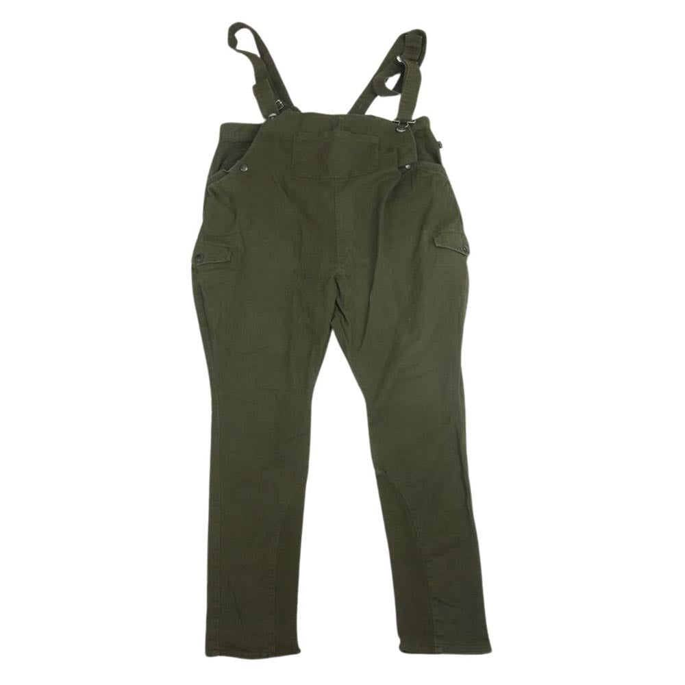 glamb グラム GB0219 P02 Simon semi overall シモン セミオーバーオール 裾リブ パンツ カーキ系 3【中古】