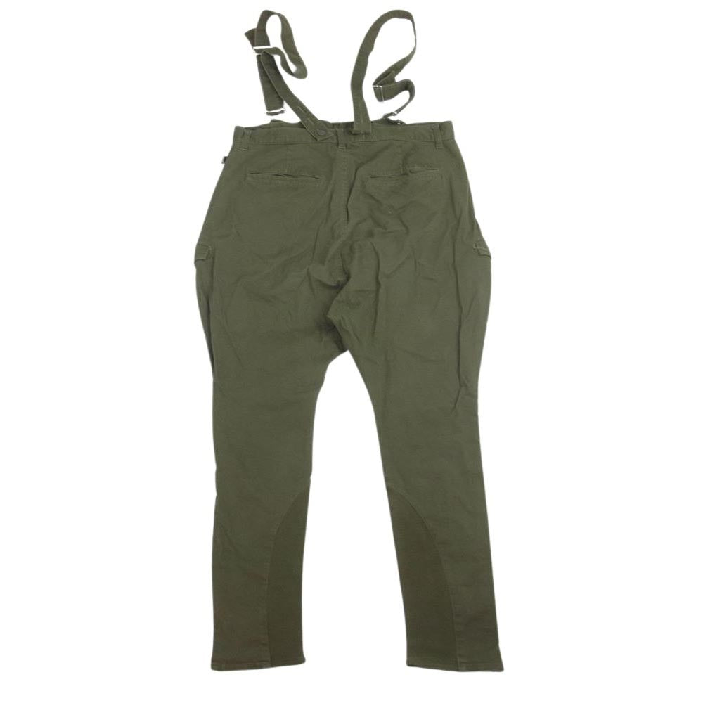 glamb グラム GB0219 P02 Simon semi overall シモン セミオーバーオール 裾リブ パンツ カーキ系 3【中古】