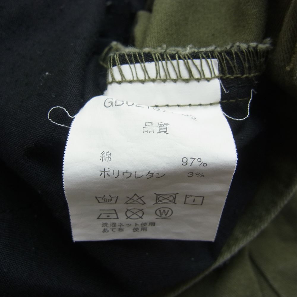 glamb グラム GB0219 P02 Simon semi overall シモン セミオーバーオール 裾リブ パンツ カーキ系 3【中古】