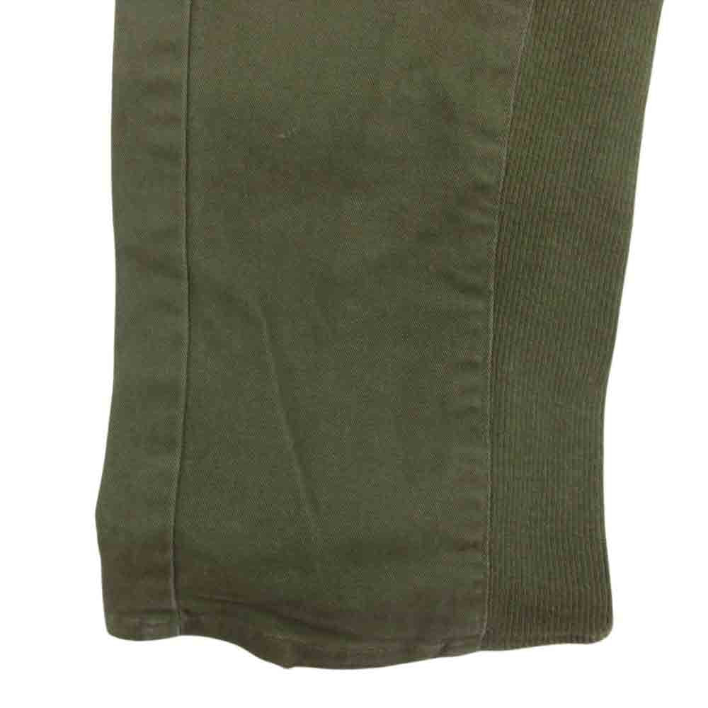 glamb グラム GB0219 P02 Simon semi overall シモン セミオーバーオール 裾リブ パンツ カーキ系 3【中古】