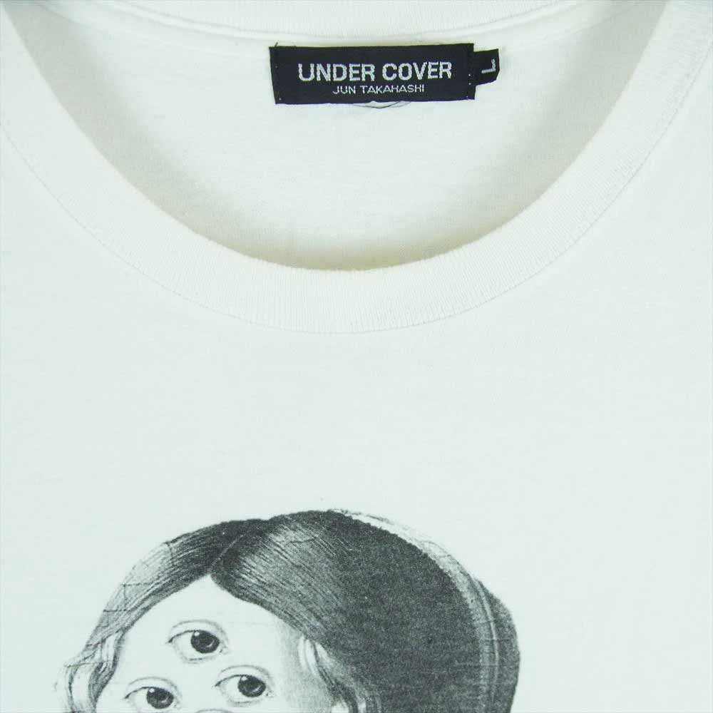 UNDERCOVER アンダーカバー GURUGURU期 アイグラフィック EYES フェイス 半袖 Tシャツ ホワイト系 L【中古】