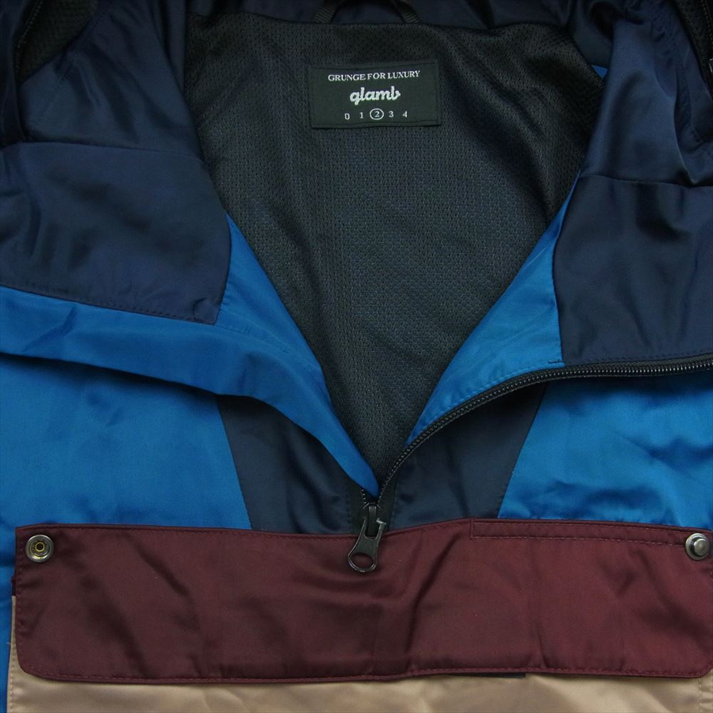 glamb グラム GB0219 JKT02 Bolsey mountain parka ボルシー マウンテン パーカー マルチポケット ナイロン ジャケット マルチカラー系 ブルー系 ダークネイビー系 2【中古】