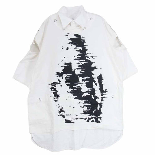 TAKAHIRO MIYASHITA The SoloIst. タカヒロミヤシタザソロイスト attachment collar ＆ tail short sleeve tee 襟着脱可能 Tシャツ ホワイト系 46【中古】