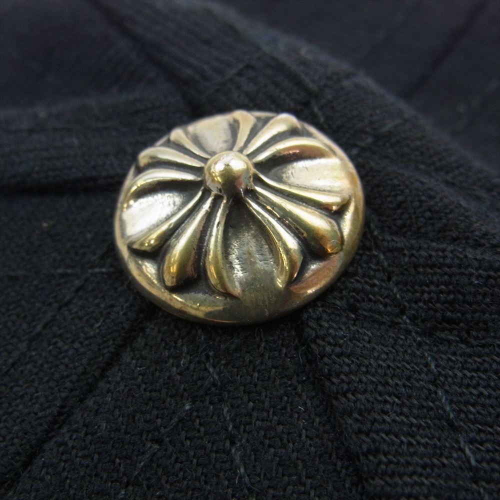 CHROME HEARTS クロムハーツ（原本無） TRUCKER CAP トラッカーキャップ ホースシュー刺繍 クロスボール付 キャップ ブラック系 7 3/8 58.7cm【中古】
