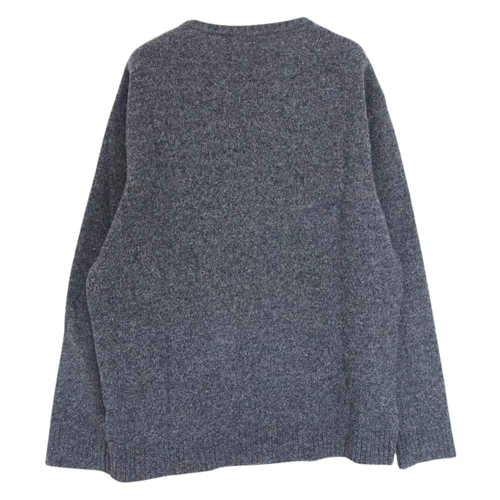 BURBERRY LONDON バーバリー ロンドン A1N11-234-07 クルーネック ウール チェック ニット グレー系 LL【中古】