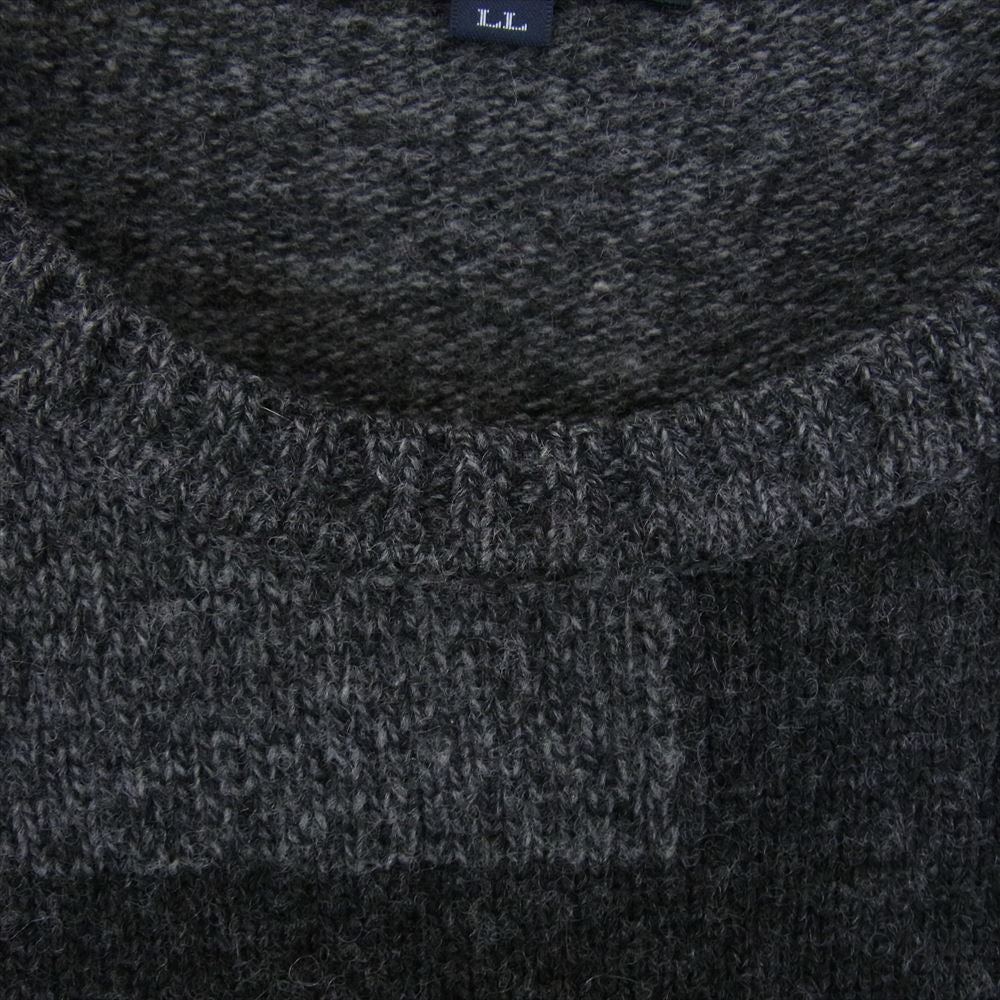 BURBERRY LONDON バーバリー ロンドン A1N11-234-07 クルーネック ウール チェック ニット グレー系 LL【中古】