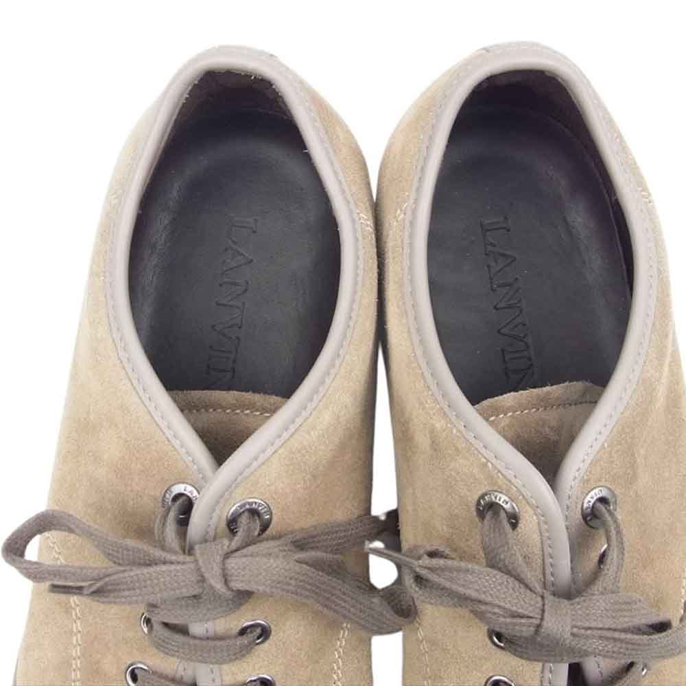 LANVIN ランバン DBB1 スエード レザー ローカット スニーカー ベージュ系 12【中古】