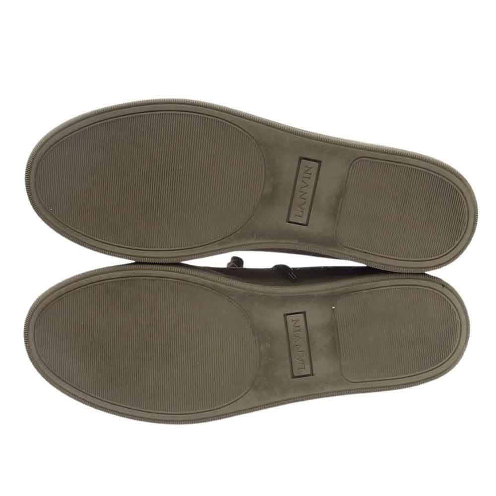 LANVIN ランバン DBB1 スエード レザー ローカット スニーカー ベージュ系 12【中古】