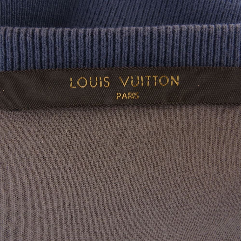 LOUIS VUITTON ルイ・ヴィトン 15AW RM152M H8Y05WJUJ Portrait Print Sweatshirs 肖像画 プリント クルーネック スウェット ブルー系 XL【中古】