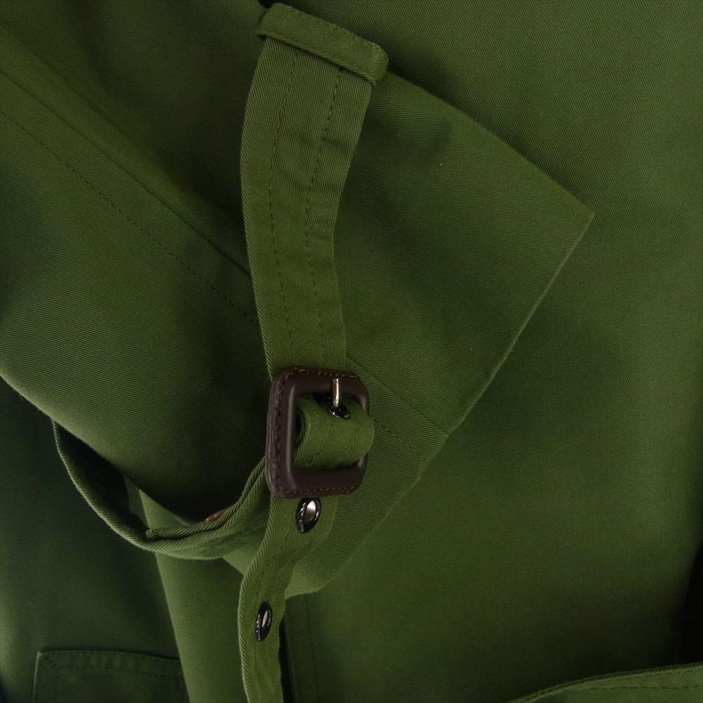 GUCCI グッチ 595445 Z4937 ベルテッド トレンチコート コットン レーヨン シルク  グリーン系 50【中古】