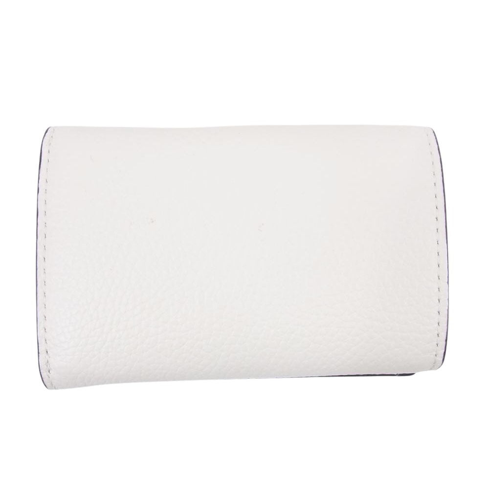 COACH コーチ TRIFOLD WLT cロゴ トライフォールド ウォレット オフホワイト系【極上美品】【中古】