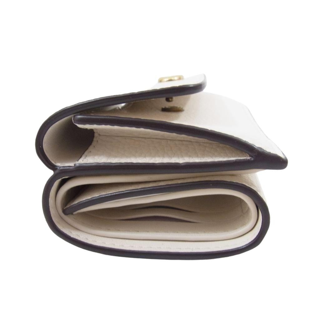 COACH コーチ TRIFOLD WLT cロゴ トライフォールド ウォレット オフホワイト系【極上美品】【中古】