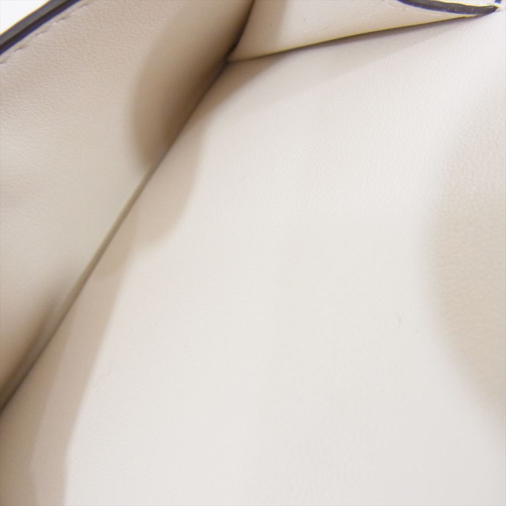 COACH コーチ TRIFOLD WLT cロゴ トライフォールド ウォレット オフホワイト系【極上美品】【中古】