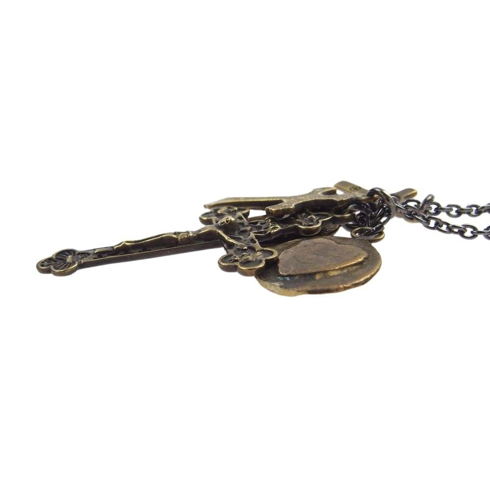 gunda ガンダ クロス ペンダント ネックレス ブラック系 ゴールド系 シルバー系【中古】