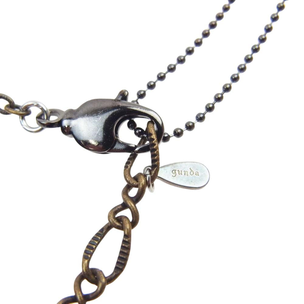 gunda ガンダ クロス ペンダント ネックレス ブラック系 ゴールド系 シルバー系【中古】