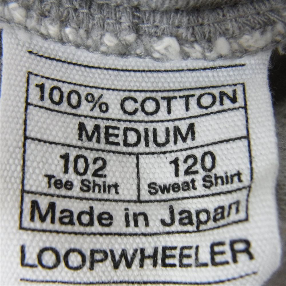 LOOPWHEELER ループウィラー for LOWERCASE ライトツリウラケ フーディー プルオーバー パーカー グレー系 M【中古】