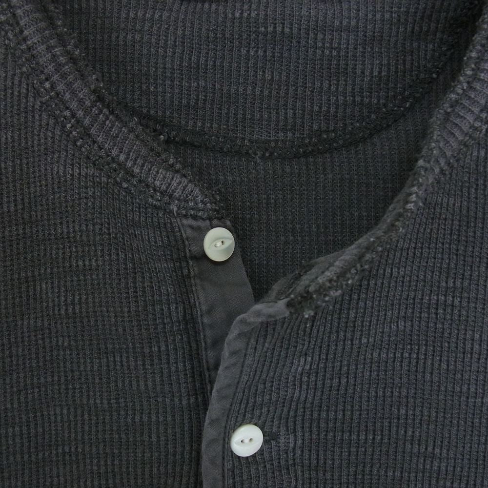 RRL ダブルアールエル ヘンリーネック サーマル 長袖 Tシャツ グレー グレー系 S【中古】
