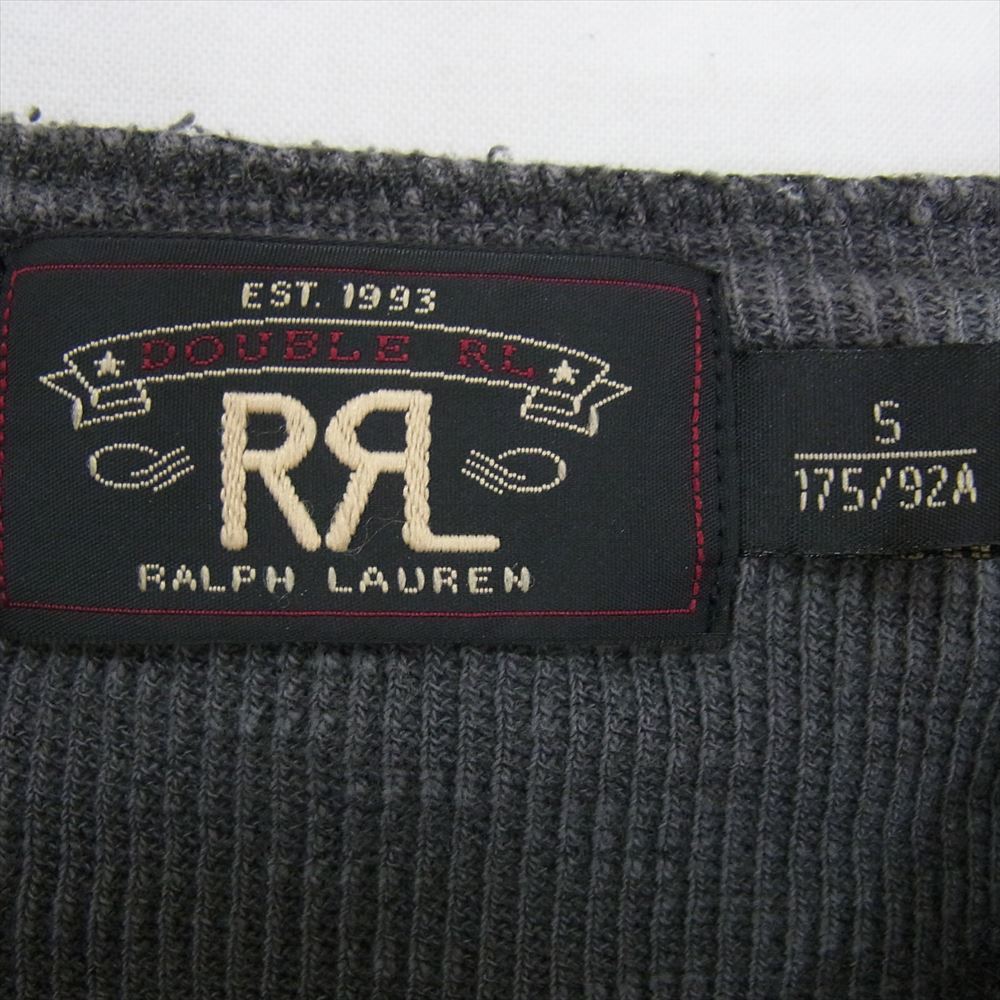 RRL ダブルアールエル ヘンリーネック サーマル 長袖 Tシャツ グレー グレー系 S【中古】