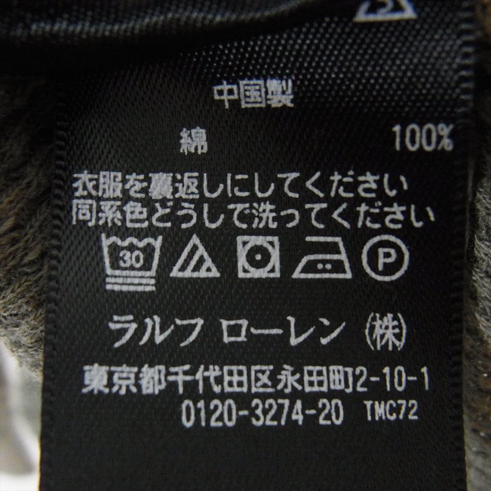 RRL ダブルアールエル ワッフルニット サーマル コットン 長袖 Tシャツ カーキ カーキ系 SP【中古】