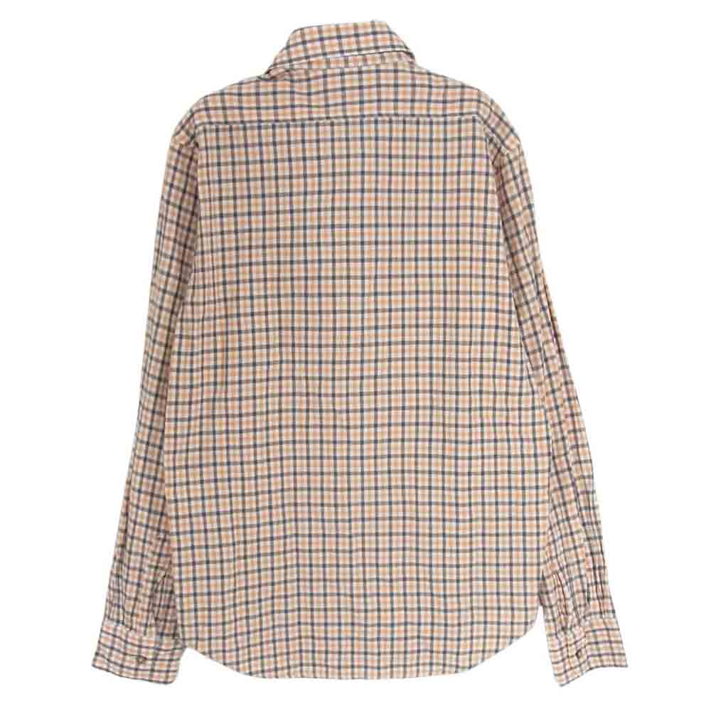 Nigel Cabourn ナイジェルケーボン ギンガムチェック 長袖  シャツ オレンジ系 46【中古】