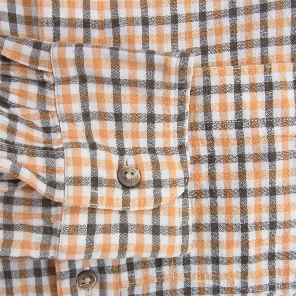 Nigel Cabourn ナイジェルケーボン ギンガムチェック 長袖  シャツ オレンジ系 46【中古】