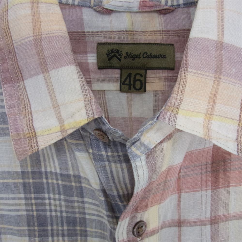 Nigel Cabourn ナイジェルケーボン MADRAS CHECK SHIRT マドラス チェック 長袖 シャツ マルチカラー系 46【中古】