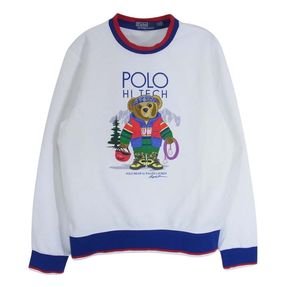 POLO RALPH LAUREN ポロ・ラルフローレン 復刻 HI TECH ポロベア クルーネックスウェット トレーナー ホワイト系 SP【中古】