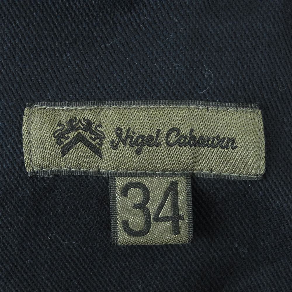 Nigel Cabourn ナイジェルケーボン 8037-00-50020 BASIC CHINO ベーシック チノ ワイドシルエット パンツ ダークネイビー系 34【中古】