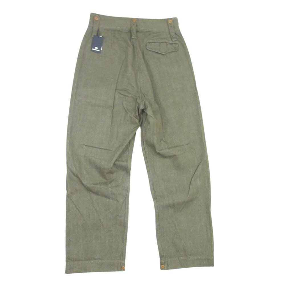 Nigel Cabourn ナイジェルケーボン 8045-00-50004 ブリティッシュ アーミー パンツ ルーズデニム カーキ系 34【極上美品】【中古】