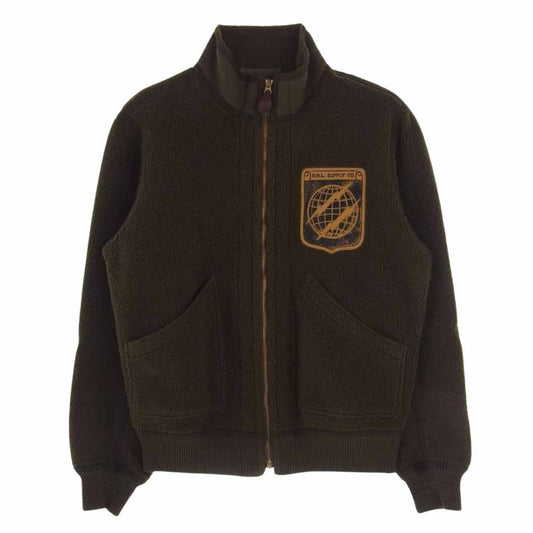 RRL ダブルアールエル  SUPPLY CO ミリタリー フリース フライト ジャケット カーキ系 M【中古】