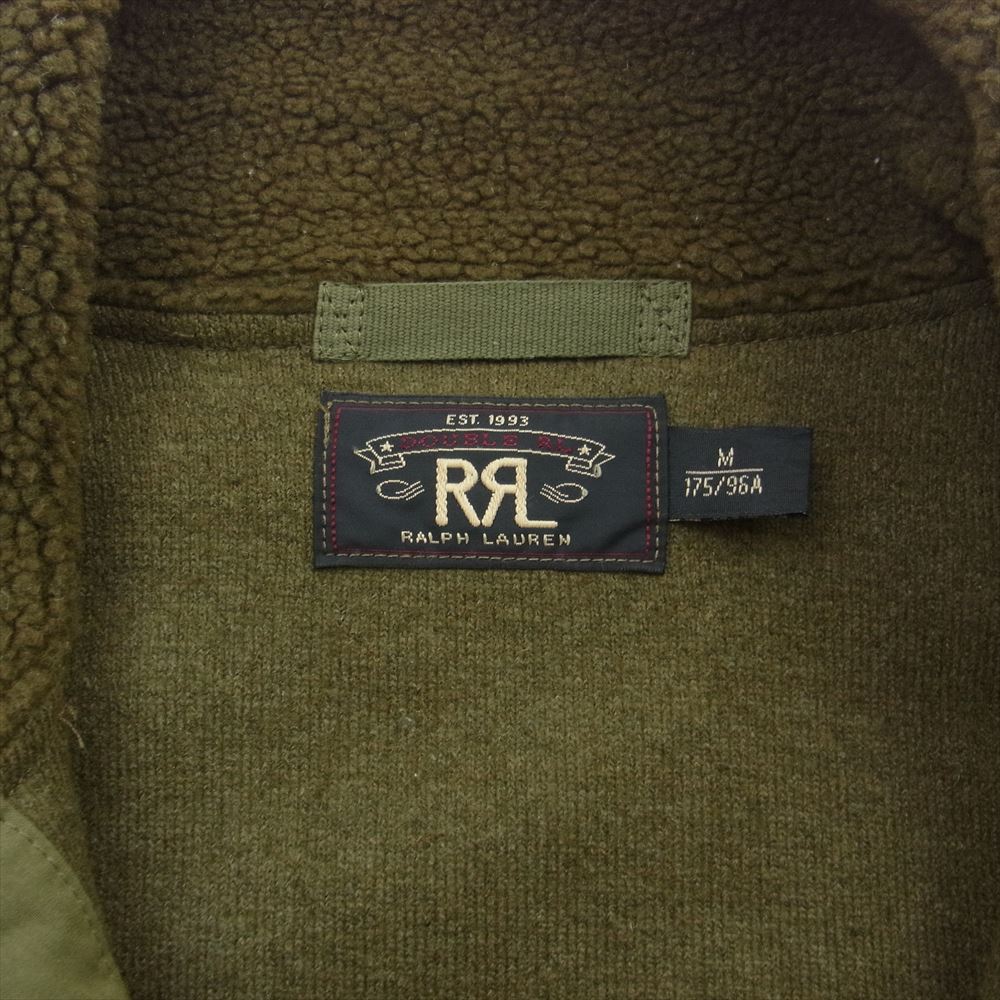 RRL ダブルアールエル  SUPPLY CO ミリタリー フリース フライト ジャケット カーキ系 M【中古】