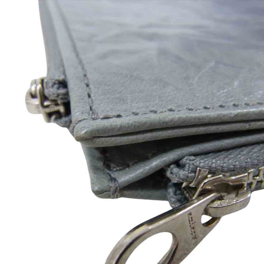 aniary アニアリ Rughe Leather ルーガレザー ステアハイド 牛革 マルチケース ポーチ グレー系【中古】