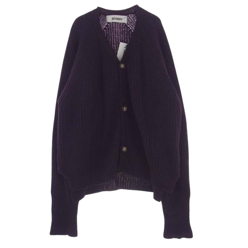 バシスブルック WOOL CARDIGAN ウール ニット カーディガン パープル系 ONE【中古】