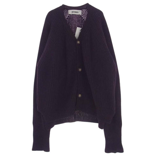 バシスブルック WOOL CARDIGAN ウール ニット カーディガン パープル系 ONE【中古】