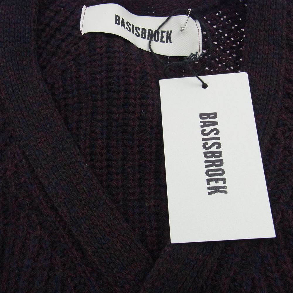 バシスブルック WOOL CARDIGAN ウール ニット カーディガン パープル系 ONE【中古】