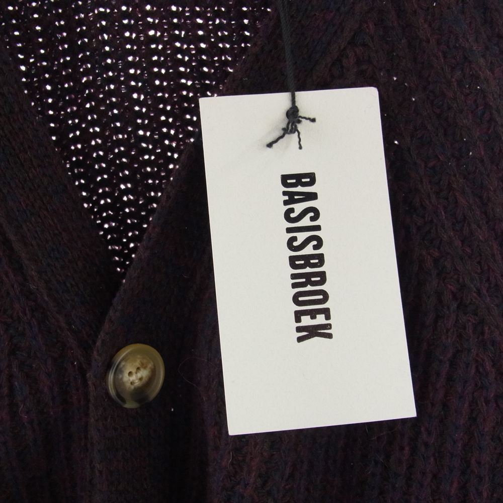 バシスブルック WOOL CARDIGAN ウール ニット カーディガン パープル系 ONE【中古】