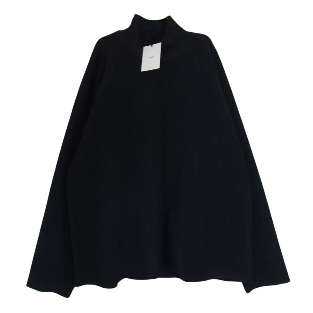 シュタイン 21AW ST.304 OVERSIZED GRADATION PLEATS オーバーサイズ グラデーション プリーツ ハイネック ロングスリーブ ブラック系 S【中古】