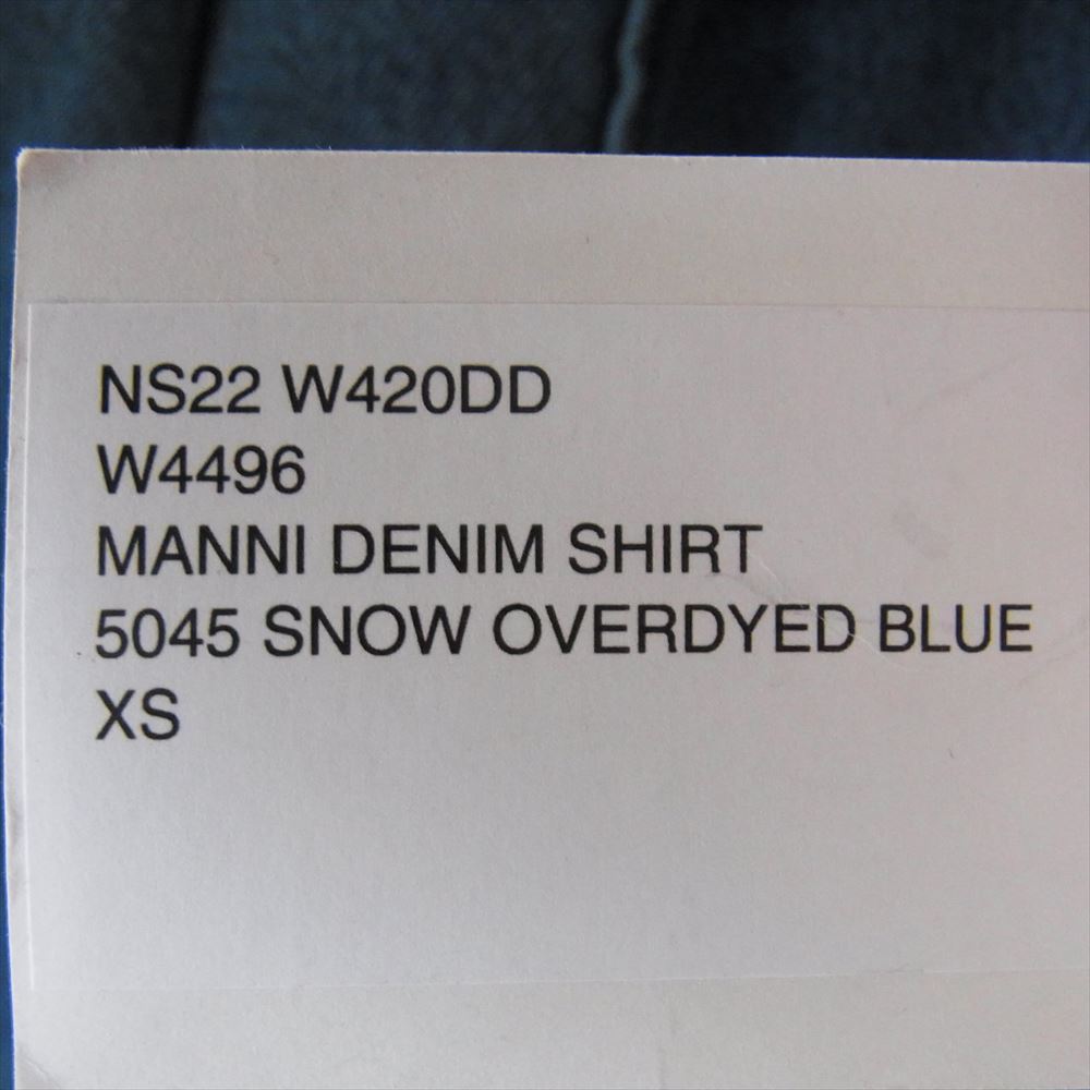 ナマチェコ 22SS MANNI DENIM SHIRT デニム シャツ ジャケット インディゴブルー系 XS【中古】