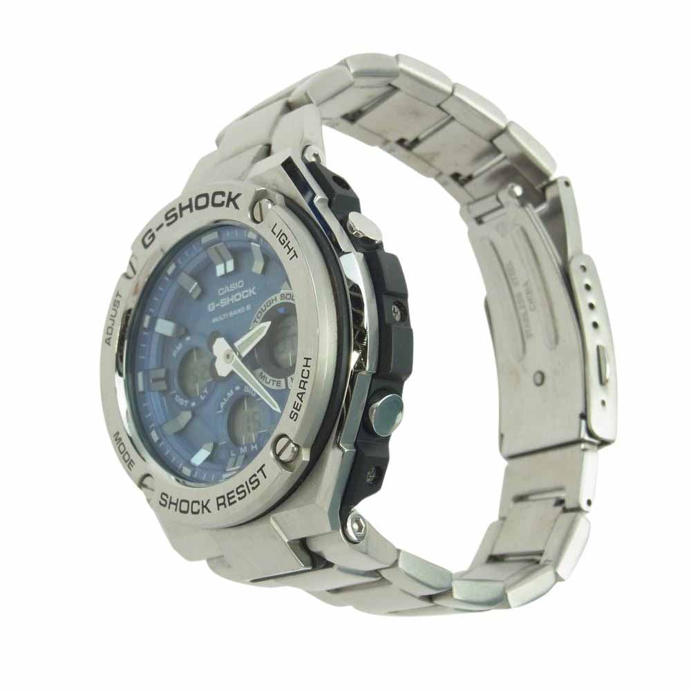 CASIO G-SHOCK カシオ ジーショック GST-W110D G－STEEL ソーラー電波 腕時計 ウォッチ シルバー系【中古】