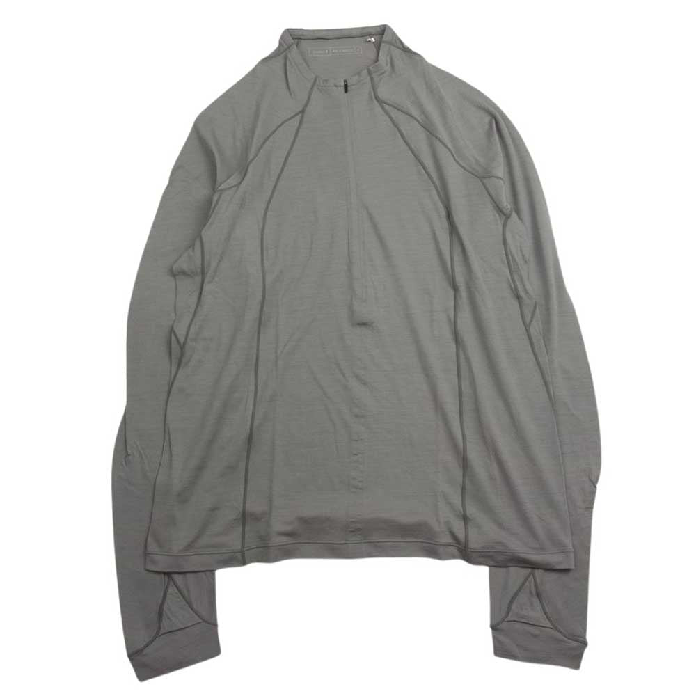 ゴールドウィン GZ44104 ウール ハーフジップ ロングスリーブ Tシャツ ベージュ ベージュ系 4【極上美品】【中古】