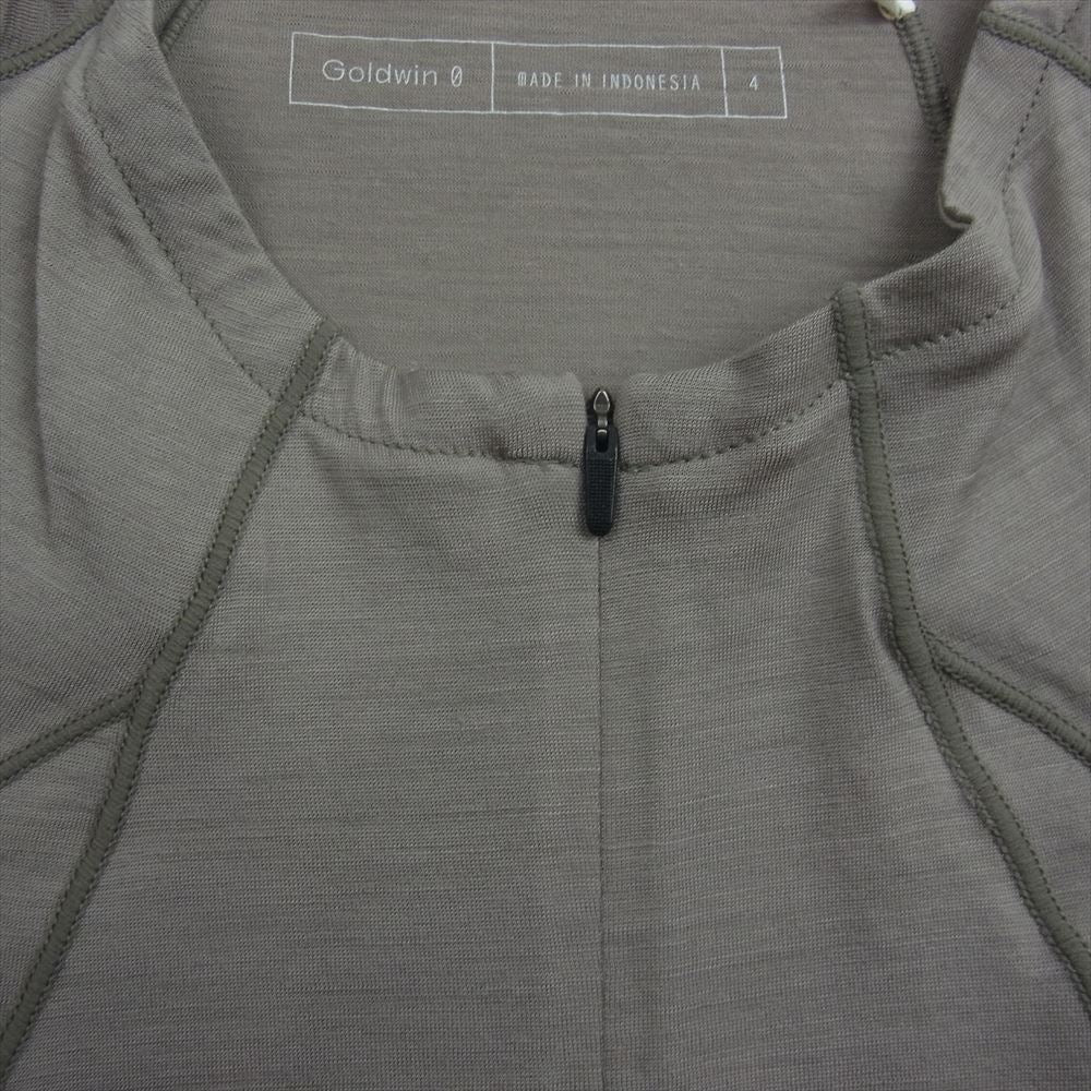 ゴールドウィン GZ44104 ウール ハーフジップ ロングスリーブ Tシャツ ベージュ ベージュ系 4【極上美品】【中古】