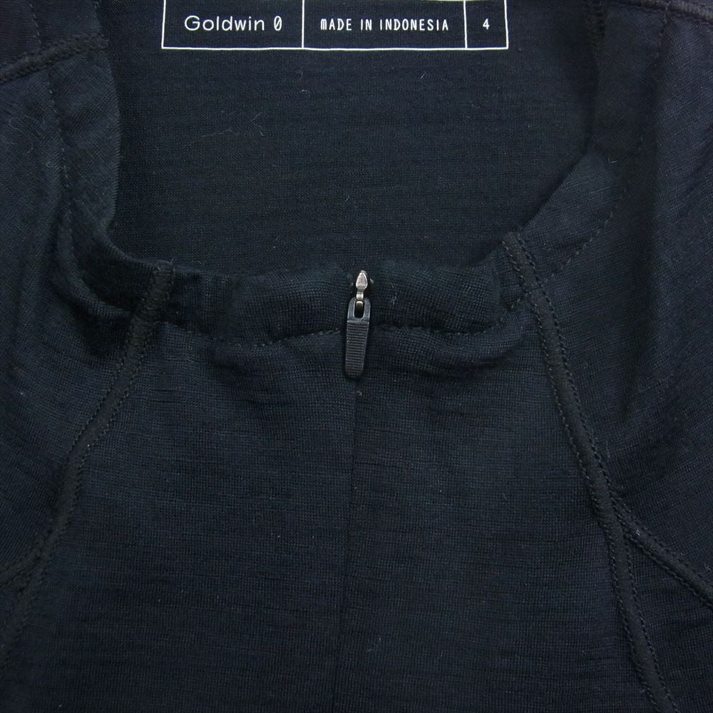 ゴールドウィン GZ44104 ウール ハーフジップ ロングスリーブ Tシャツ ブラック ブラック系 4【極上美品】【中古】