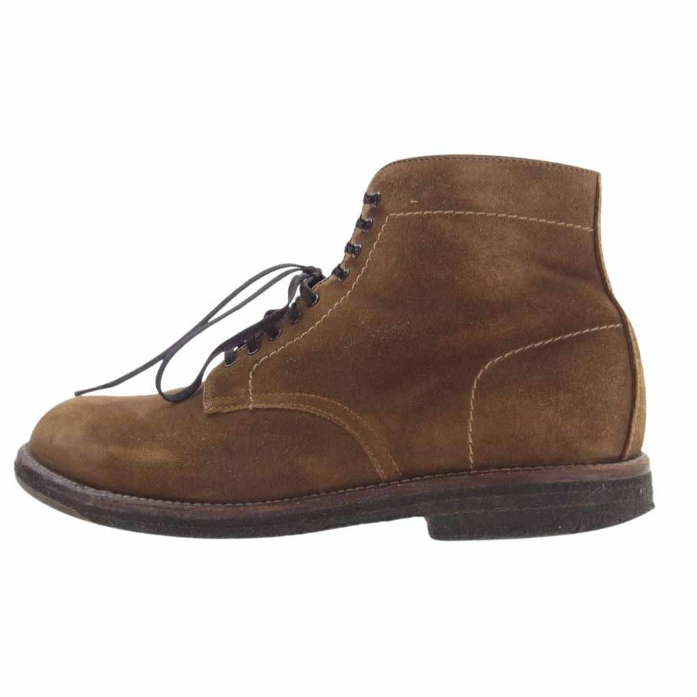 ALDEN オールデン 86040H J.Crew Plain Toe Boot ジェイクルー別注 スエード クレープソール プレーントゥ ブーツ ライトブラウン系 8.5【中古】