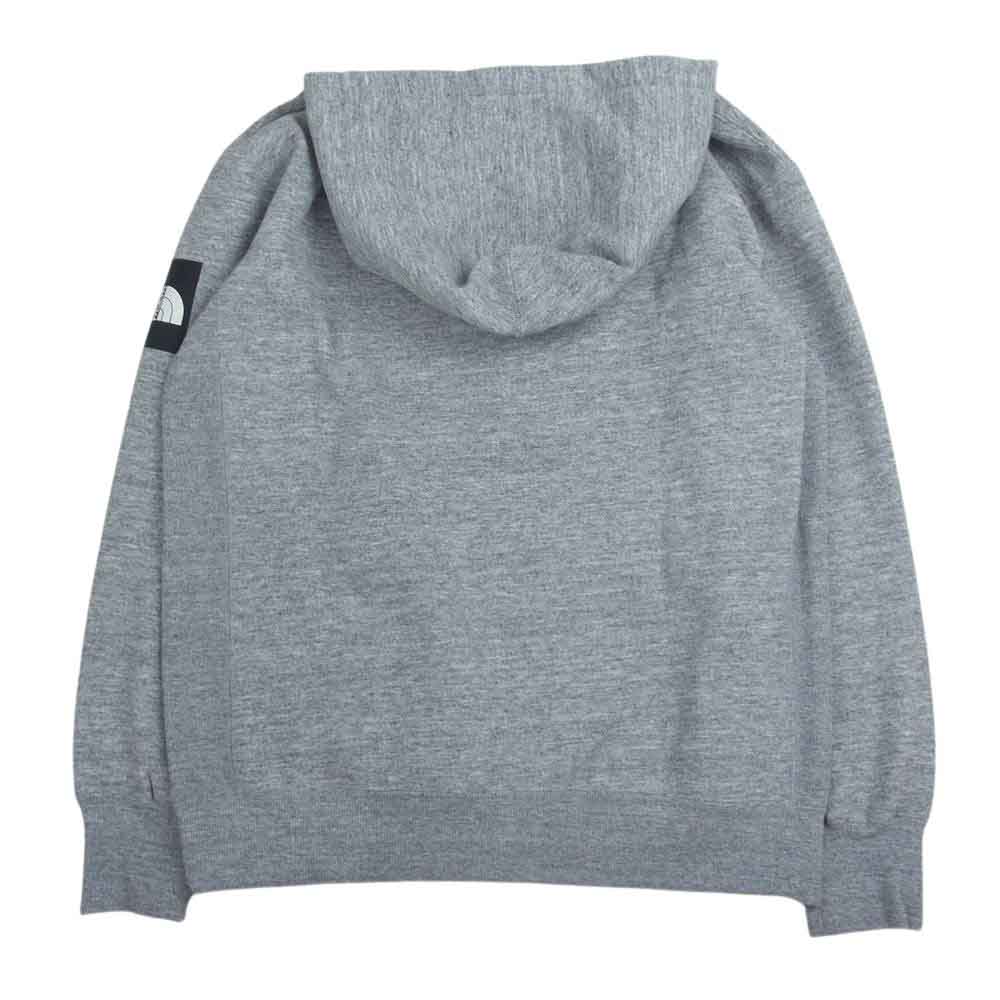 THE NORTH FACE ノースフェイス NT61835 SQUARE LOGO HOODIE スクウェア ロゴ フーディー プルオーバー パーカー  グレー系 L【中古】